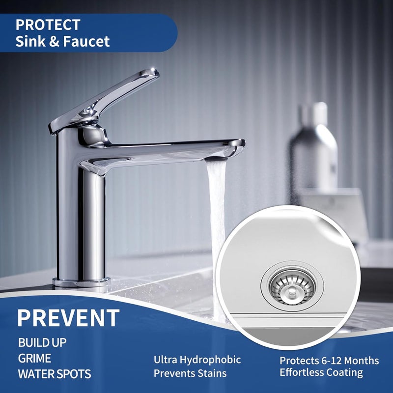 Yadool Home Ceramic Coating Spray Kit - Shine, Seal & Protect Kitchen & Bath Surfaces, High-Gloss, Repels Stains & Grime Effective - Great for Stainless Steel, Sinks, Countertops, Glass, and More - Image 4